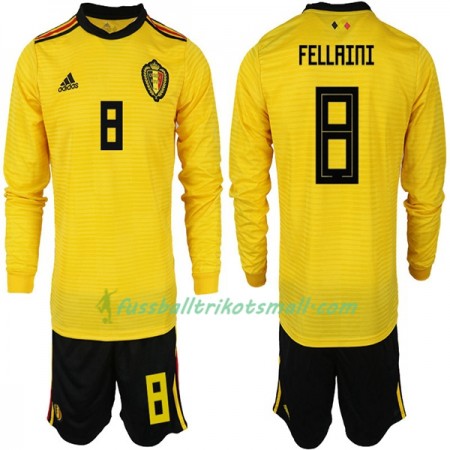 Fußballtrikots Belgien FELLAINI 8 Kinder WM 2018 Langarm Auswärts-trikot kaufen